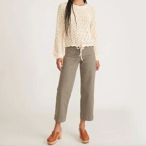 Marine Layer Bridget Crop Pant | Olive Green | sz 2